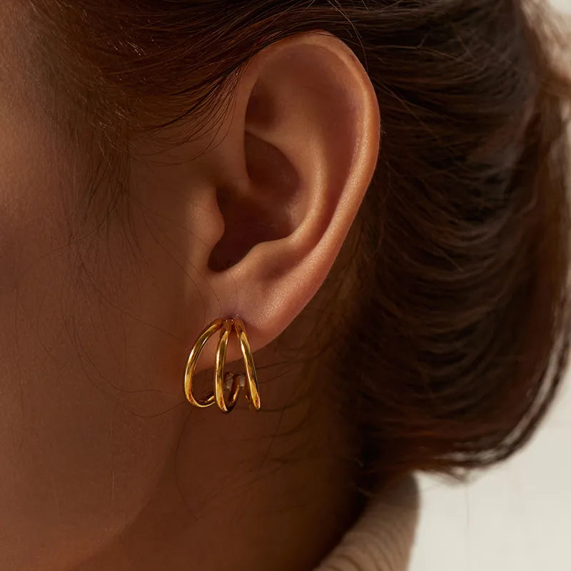 C Shape ear studs
