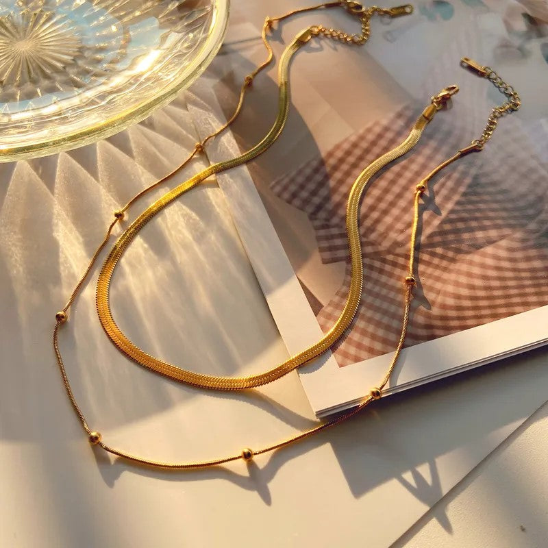 Style Casual Vintage Style Double necklaces