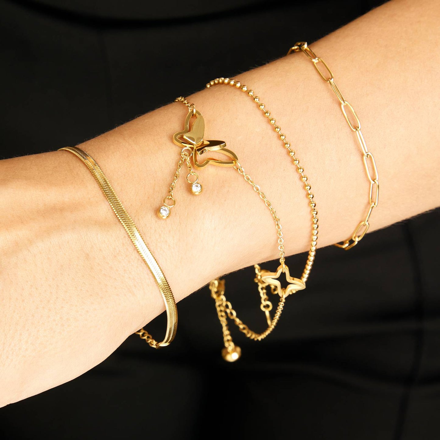 Thin Herringbone Bracelet