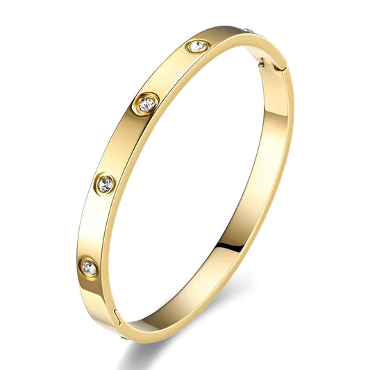 18K gold plated Stainless steel bracelet, Intensity