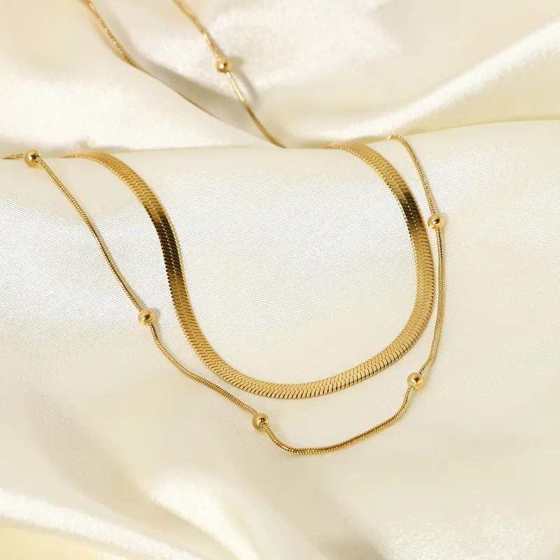 Style Casual Vintage Style Double necklaces