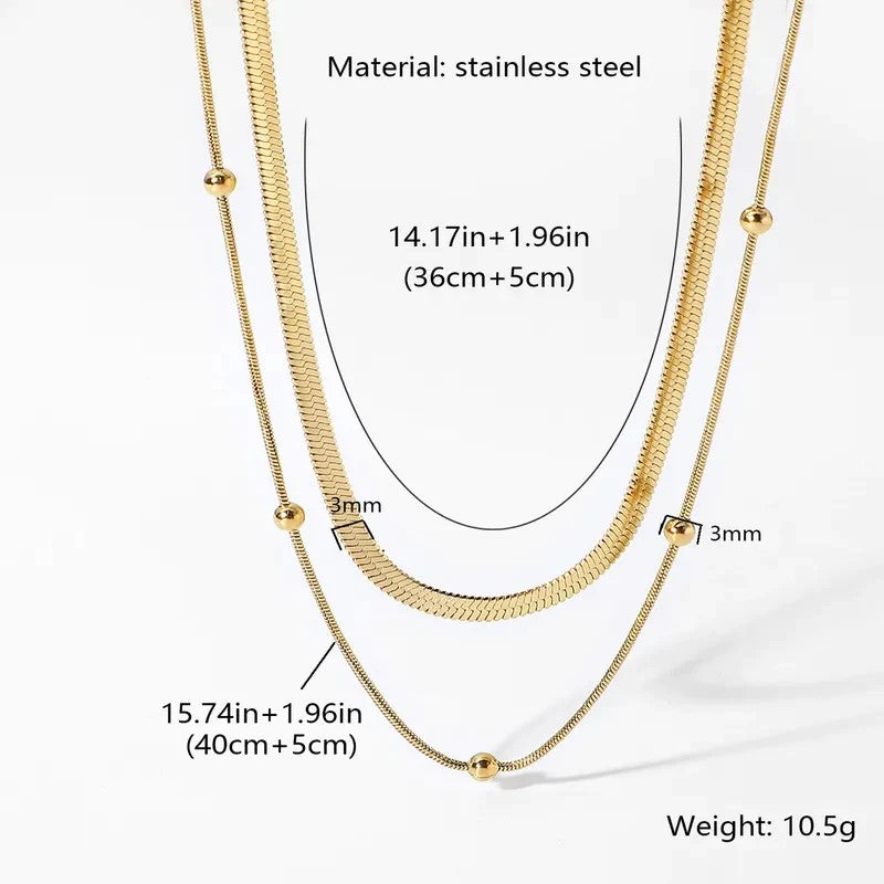 Style Casual Vintage Style Double necklaces