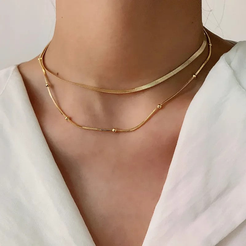Style Casual Vintage Style Double necklaces