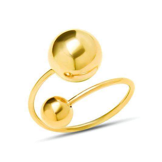 18K gold plated Stainless steel finger ring, Intensity