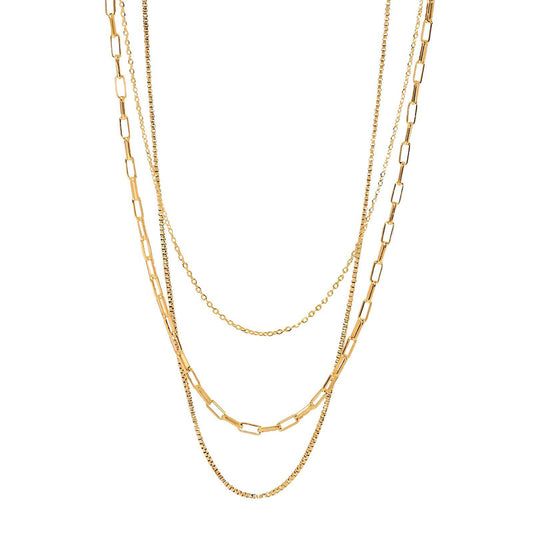 18K gold plated Stainless steel necklace, Intensity