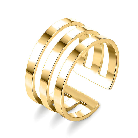 18K gold plated Stainless steel finger ring, Intensity